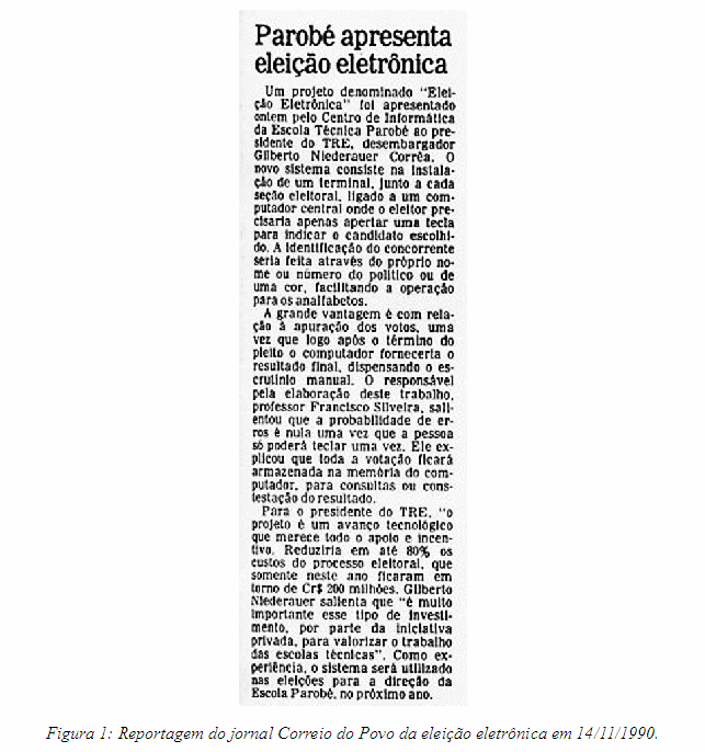 PAROBÉ APRESENTA ELEIÇÃO ELETRÔNICA